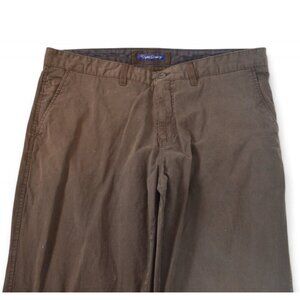 English Laundry Men’s Brown Chino Pants 36W x 32L Cotton Blend Casual Trousers